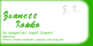 zsanett kopko business card